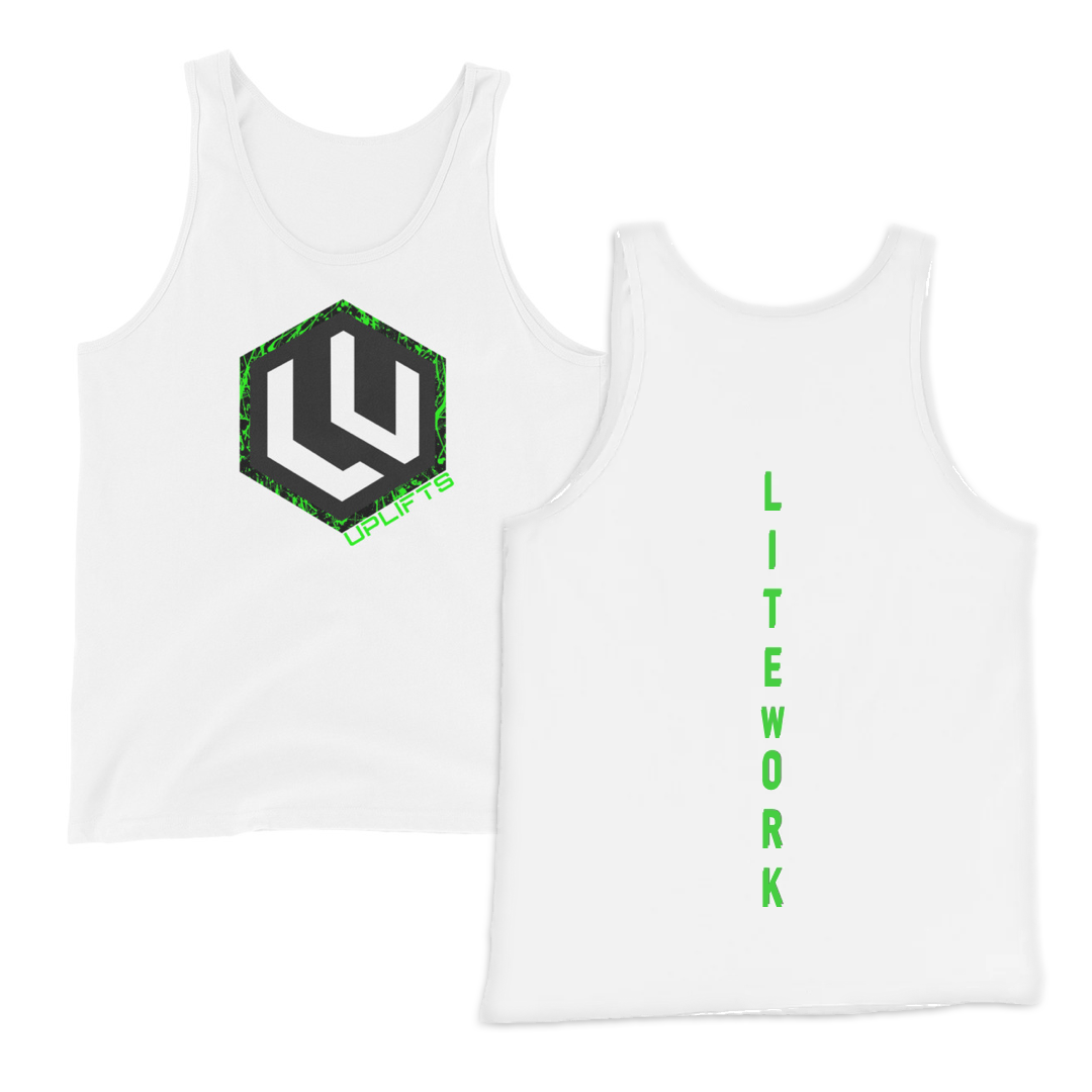 Neon Splatter Mens LU Logo Tank Top