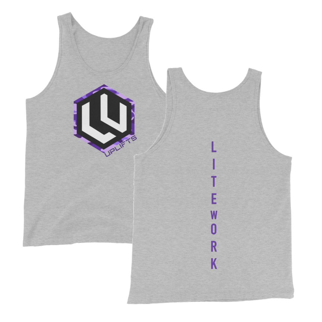 Purple Camo Mens LU Logo Tank Top