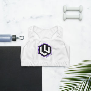 Purple Camo LU Logo Sports bra