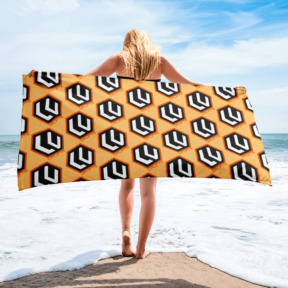 Orange LU Logo Beach Towel