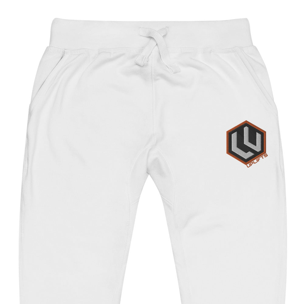 Orange LU Logo fleece sweatpants