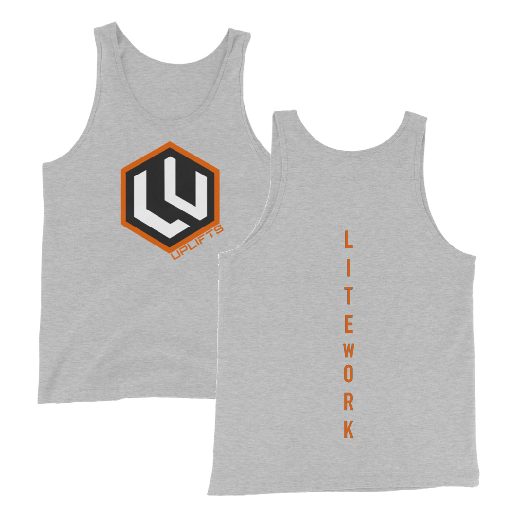 Orange Mens LU Logo Tank Top