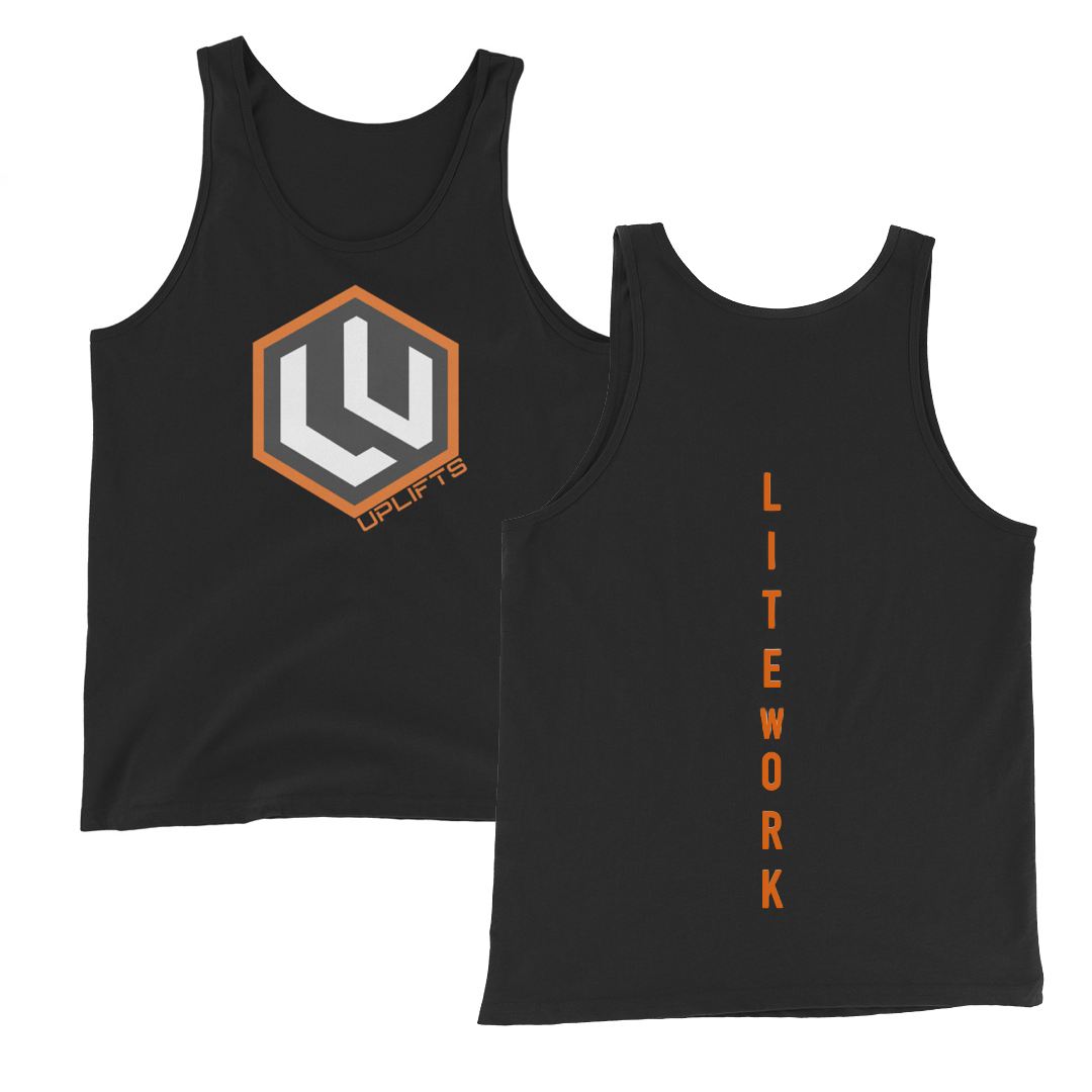 Orange Mens LU Logo Tank Top