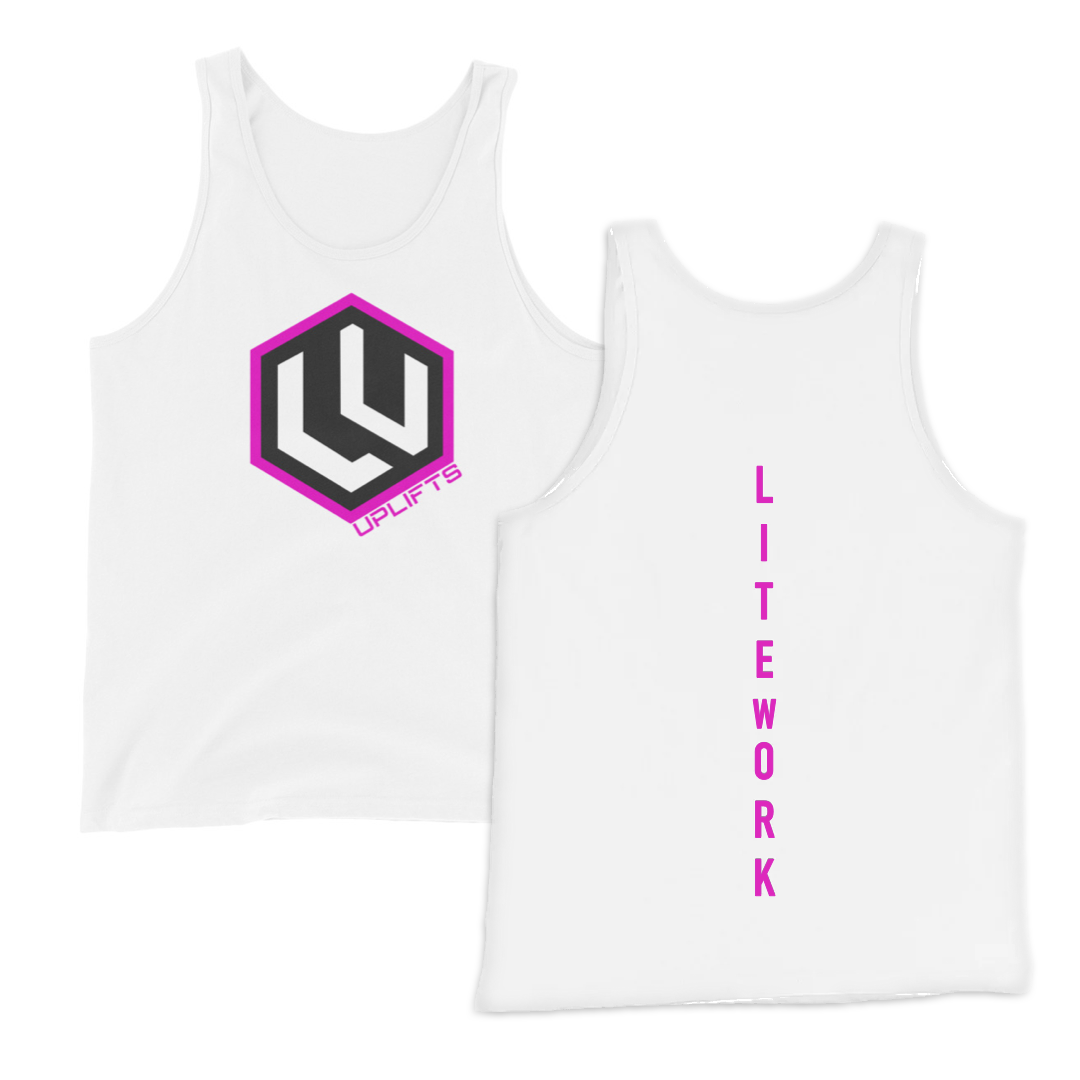 Pink Mens LU Logo Tank Top