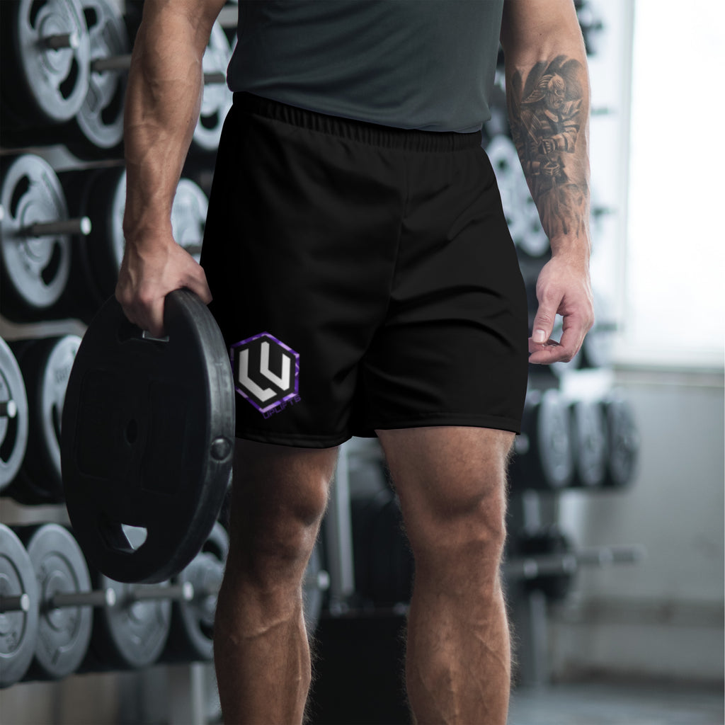Purple Camo Men's Athletic Long Shorts