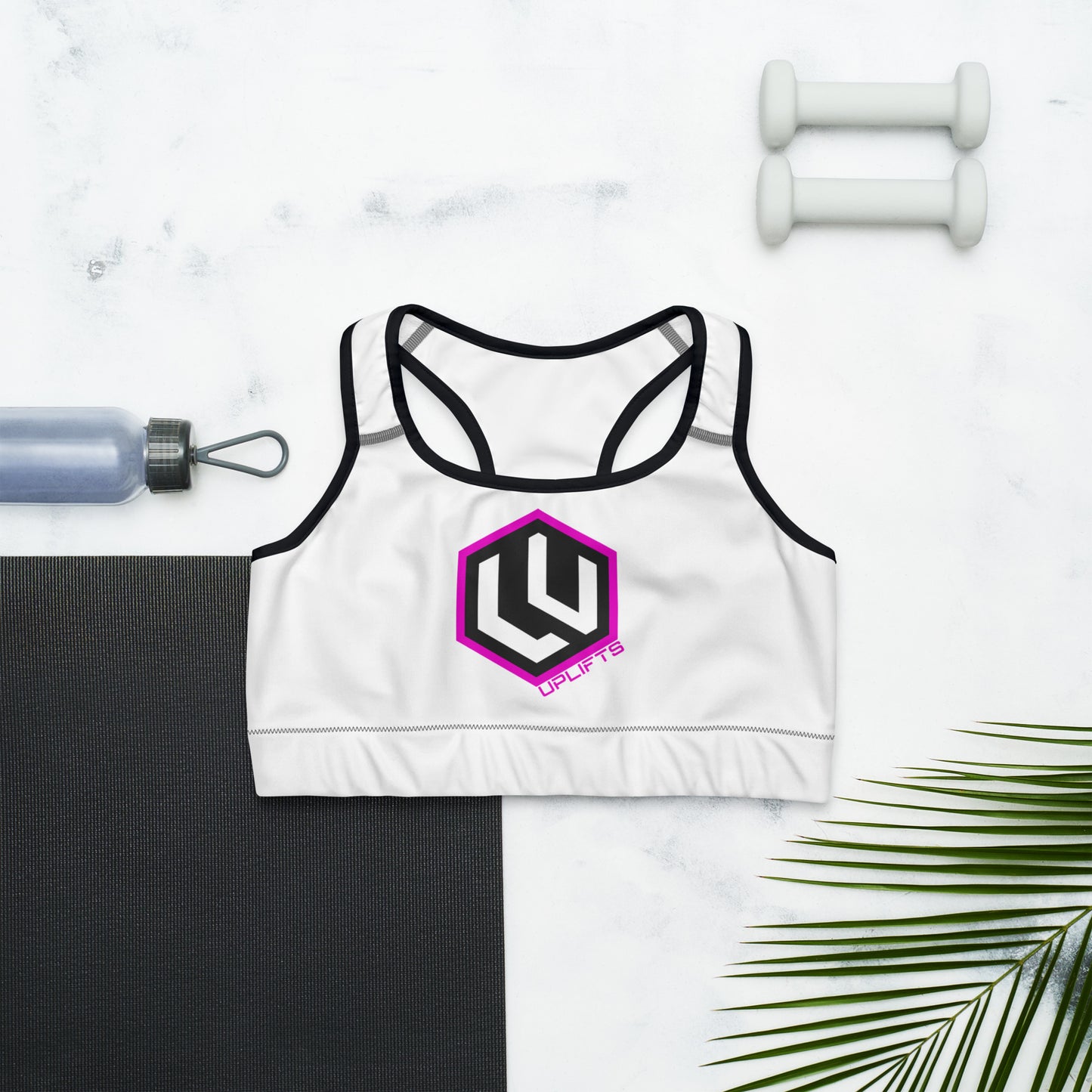 Pink LU Logo Sports bra