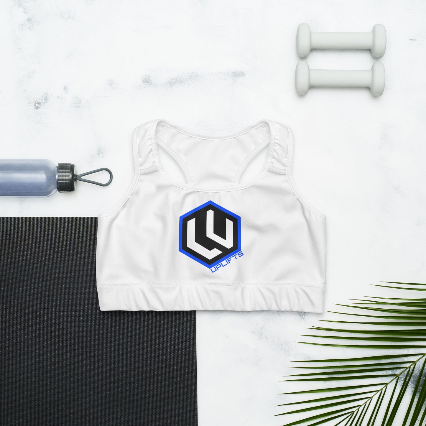 Blue LU Logo Sports bra