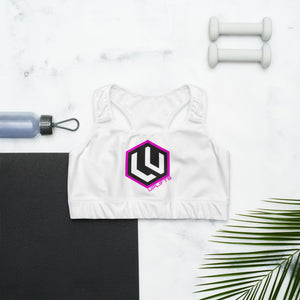 Pink LU Logo Sports bra