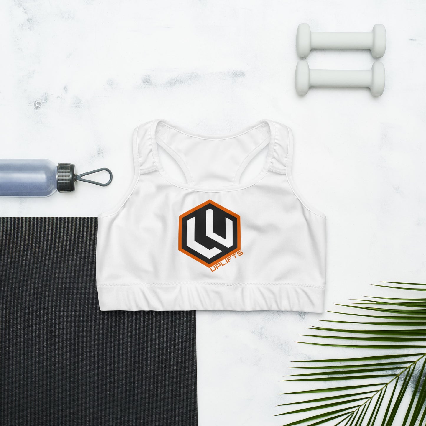 Orange LU Logo Sports bra