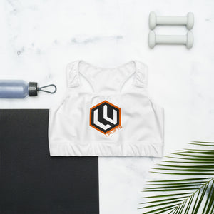 Orange LU Logo Sports bra