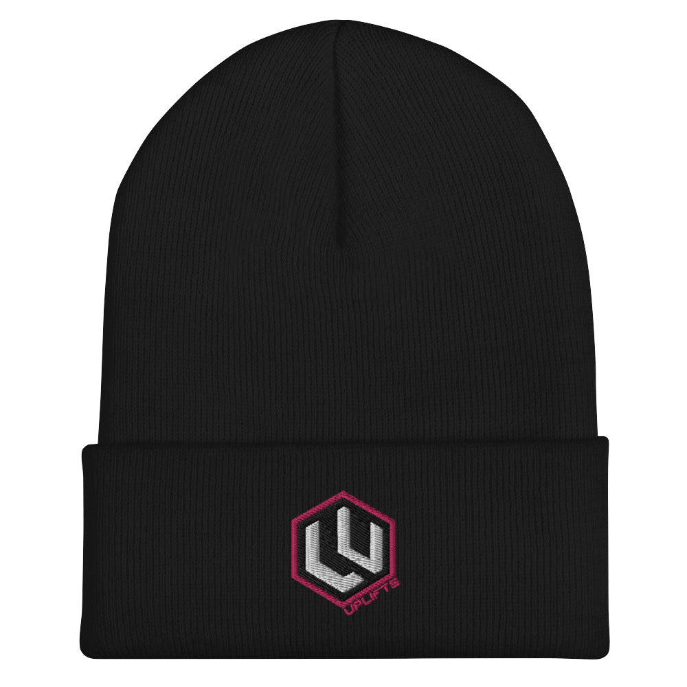 Pink LU Logo Cuffed Beanie