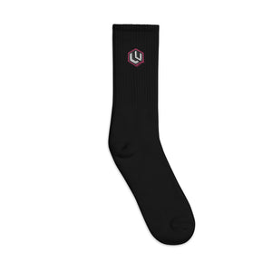 Pink LU Logo Embroidered socks