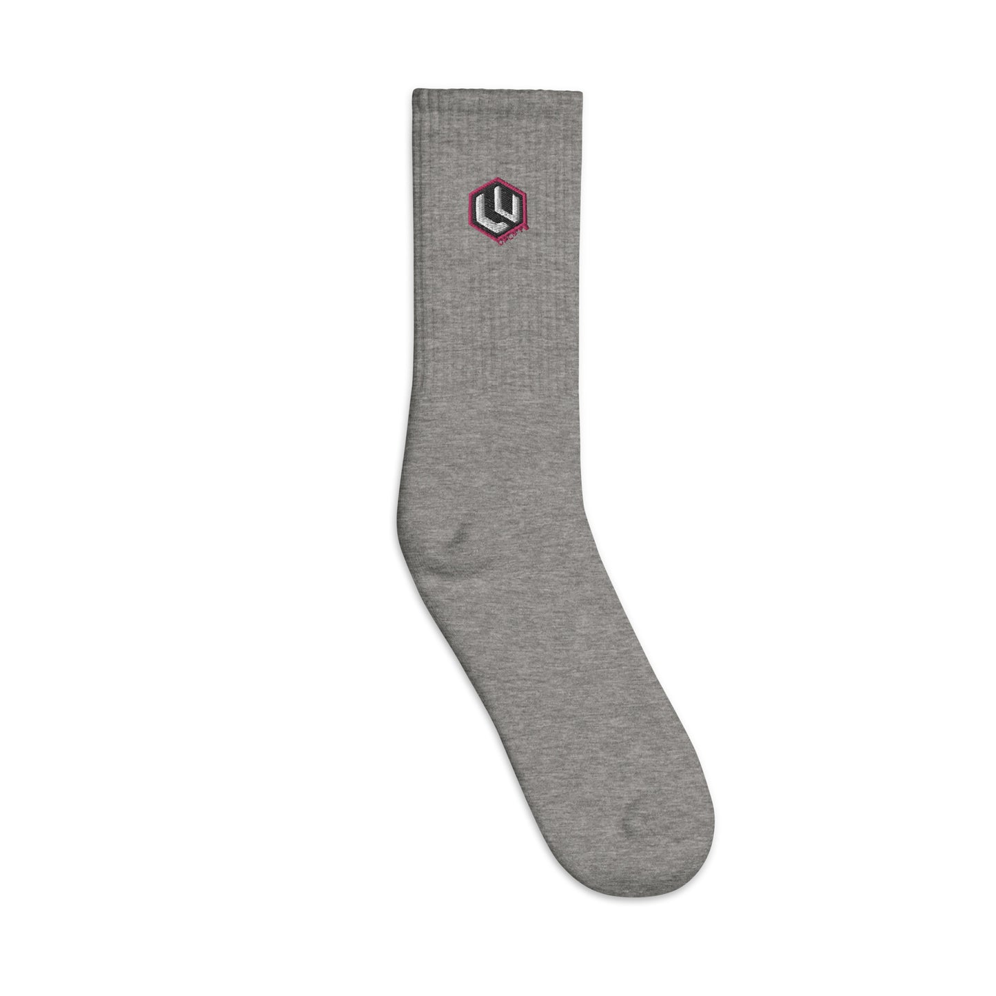 Pink LU Logo Embroidered socks