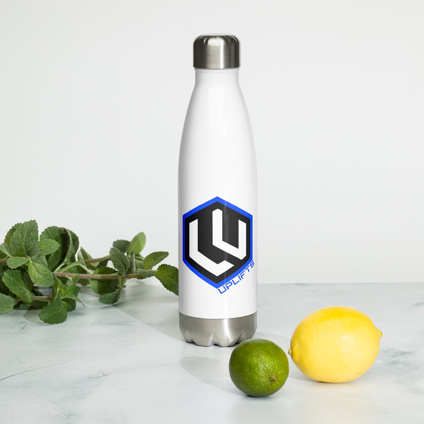 Stainless Steel LU Water Bottle Blue