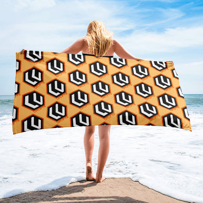 Orange LU Logo Beach Towel