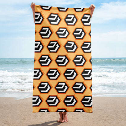 Orange LU Logo Beach Towel