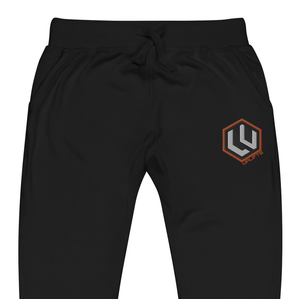 Orange LU Logo fleece sweatpants