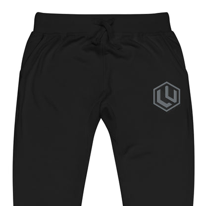 Black/Grey LU Logo fleece sweatpants