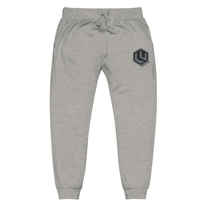 Black/Grey LU Logo fleece sweatpants