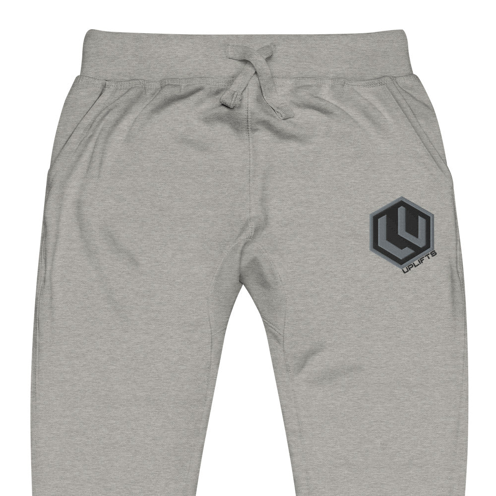 Black/Grey LU Logo fleece sweatpants