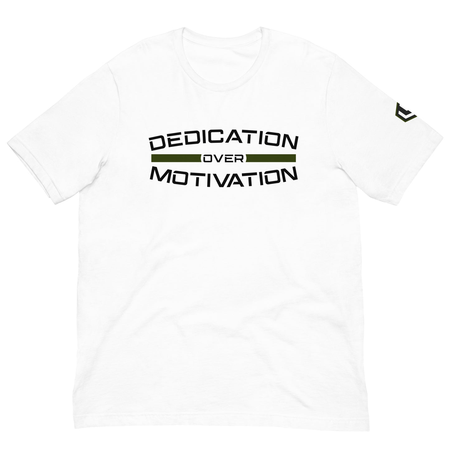 Dedication Over Motivation Army Green Tee